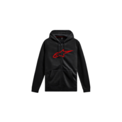 Mikina so Zipsom Fleece Angeless v3 Čierna_Červená _ Alpinestars