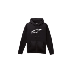 Mikina so Zipsom Fleece Angless v3 Čierna_Biela _ Alpinestars